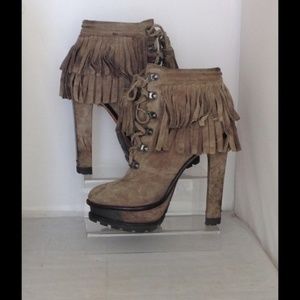 Brian Atwood "Tempesta" Suede Boots, Size10